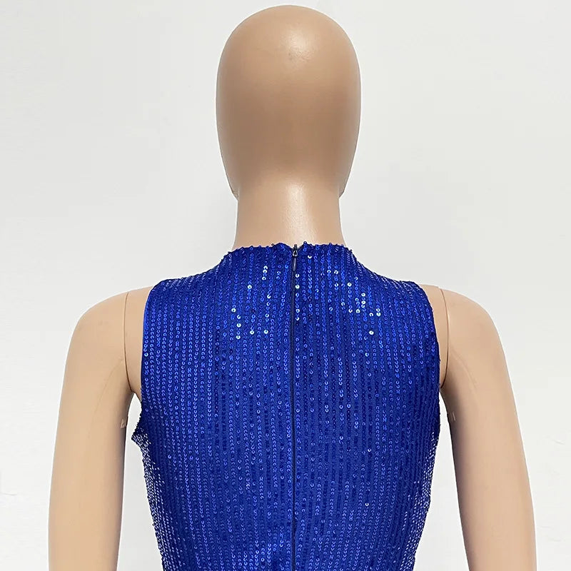 Elegant Shimmering Sequin Club Party Jumpsuit for Women