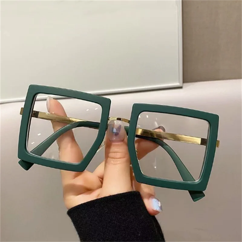 Oversized Transparent Blue Light Blocking Glasses for Women