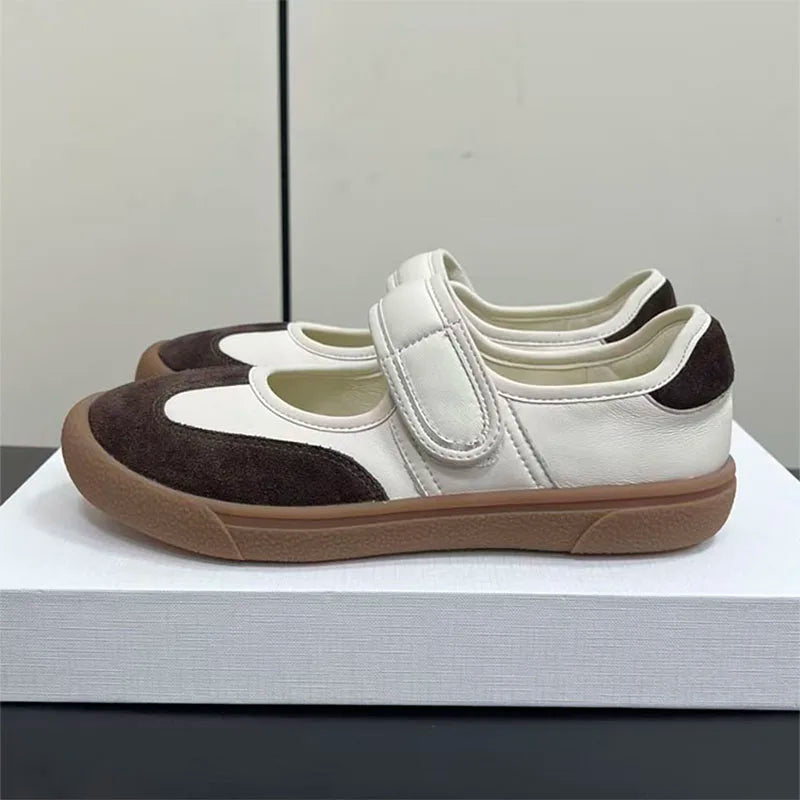 Casual Retro Suede Patchwork Lightweight Flats for Women