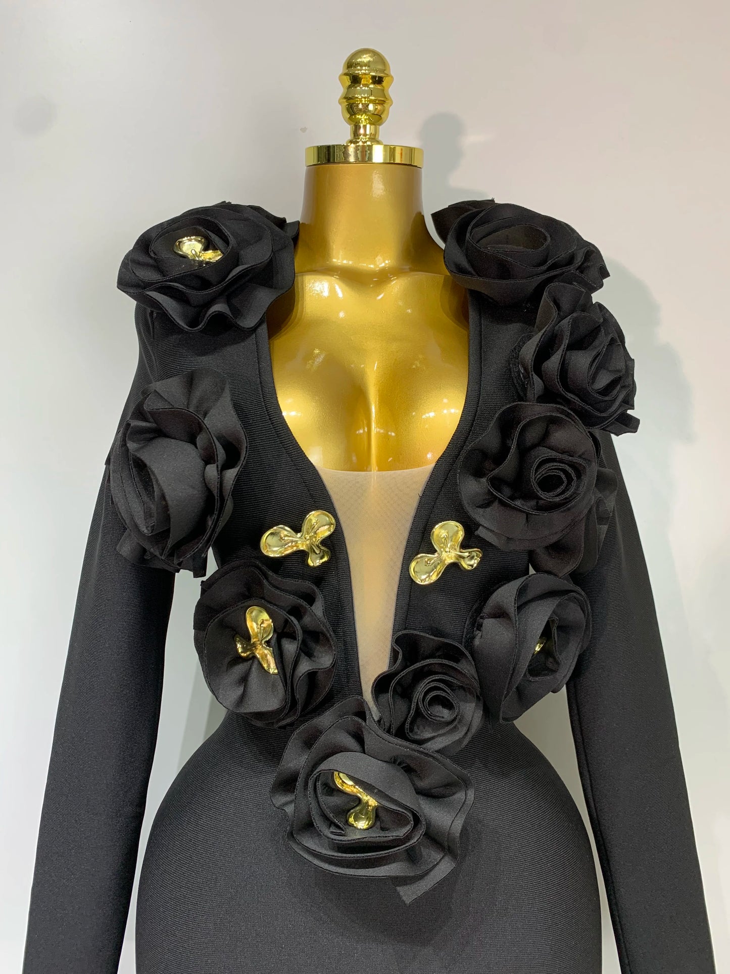 2025 New Fashion 3D Flower Sleeveless Bodycon Bandage Dress Women Celebrity Elegant Party Club Luxury Birthday Dress Vestidos ﻿