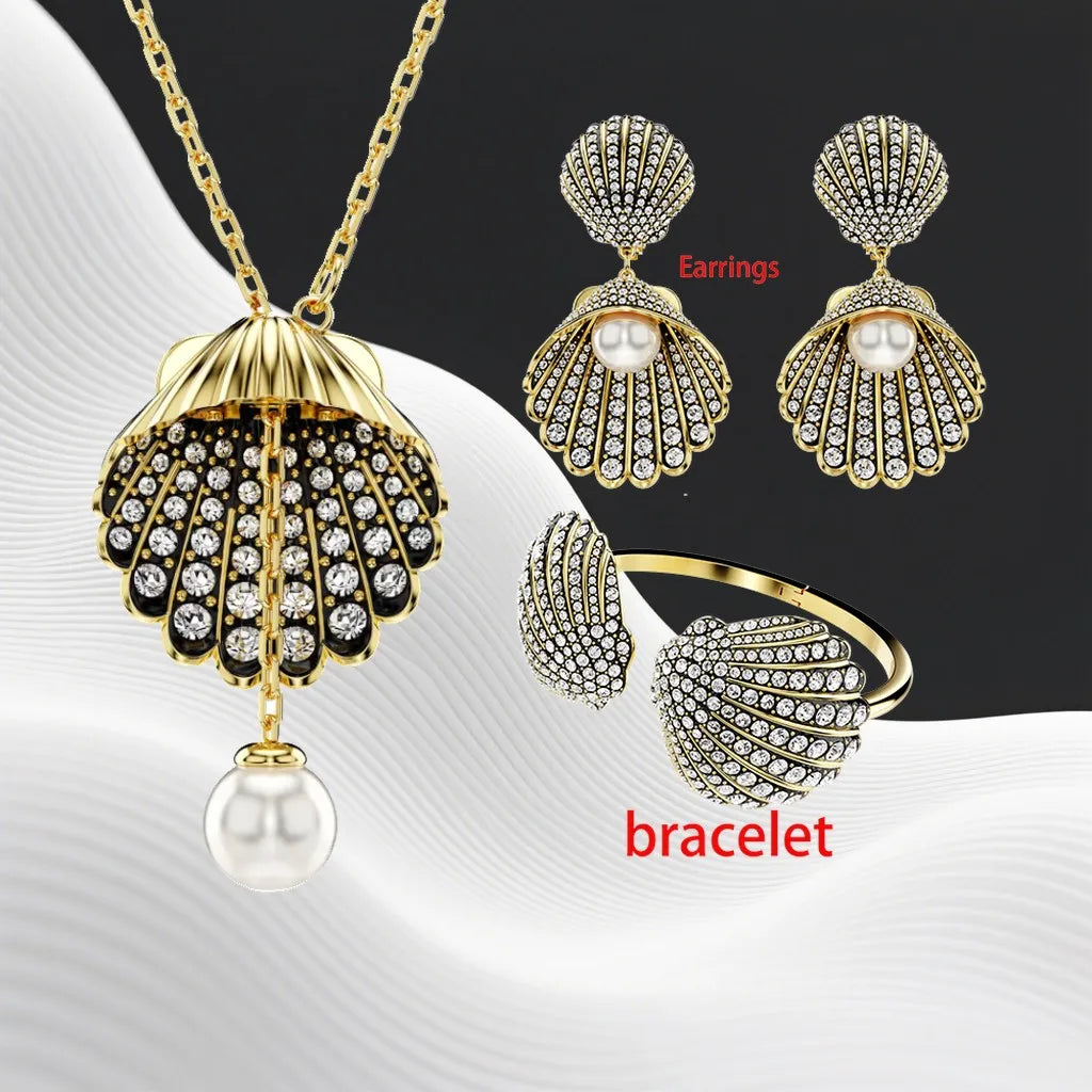 Crystal Necklace And Earrings Set