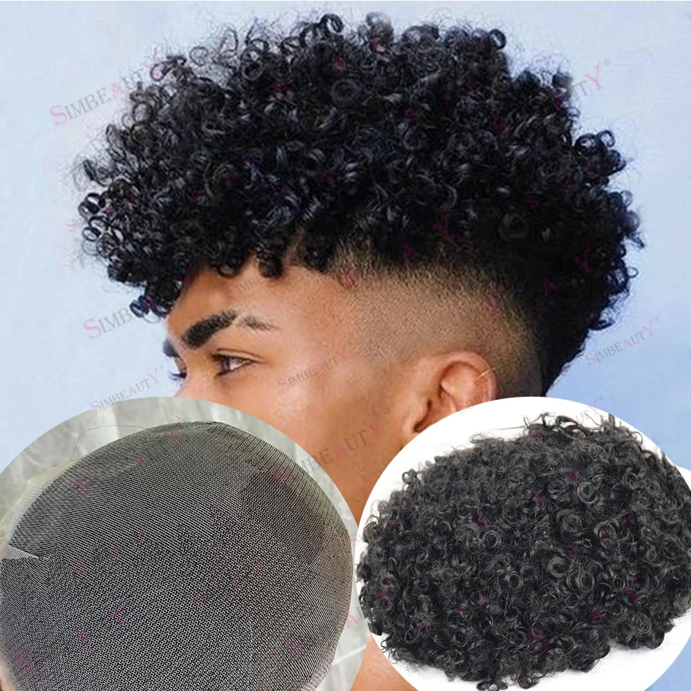 Afro Kinky Curly Full Lace Human Hair Wig for Women