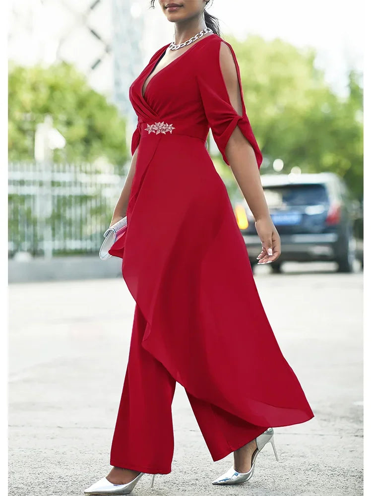 Plus Size Two-Piece Evening Gown Set