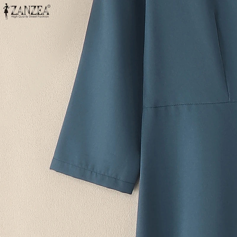 Pleated V-Neck Midi Dress