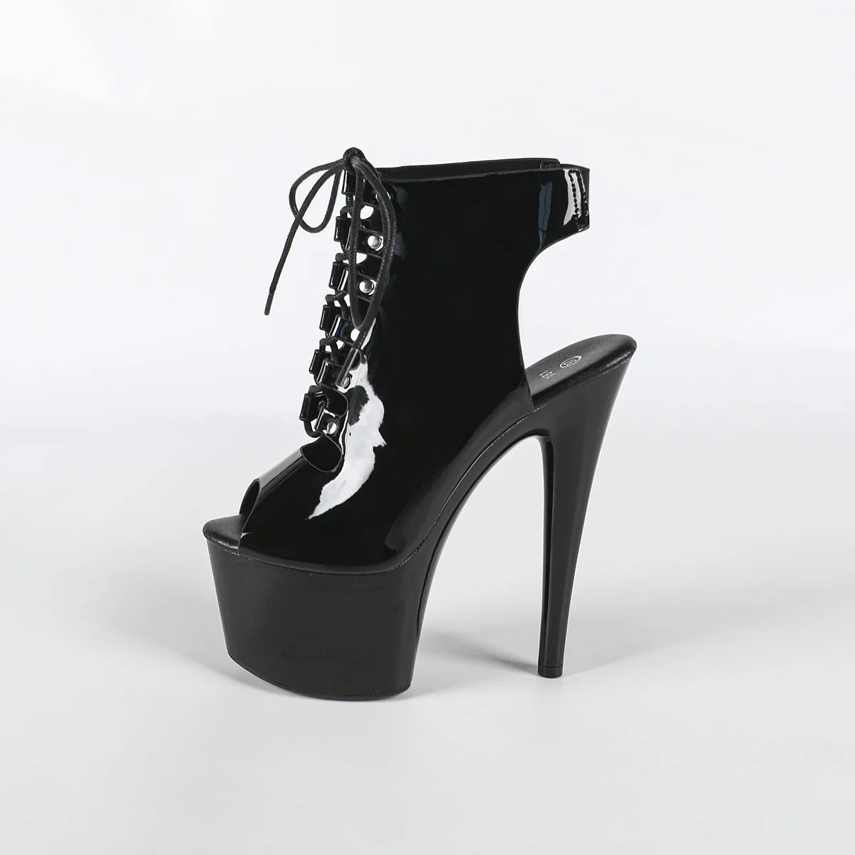 Premium Platform Peep Toe Lace Up Ankle Boots for Women