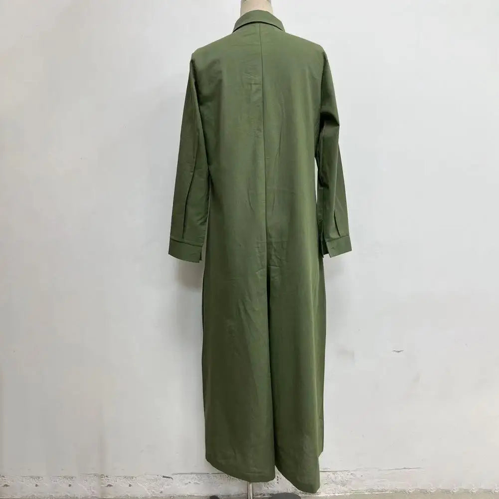 Oversized Cotton Linen Wide Leg Jumpsuit with Pockets for Women