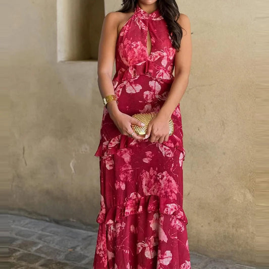 Bohemian Floral Sleeveless Dress