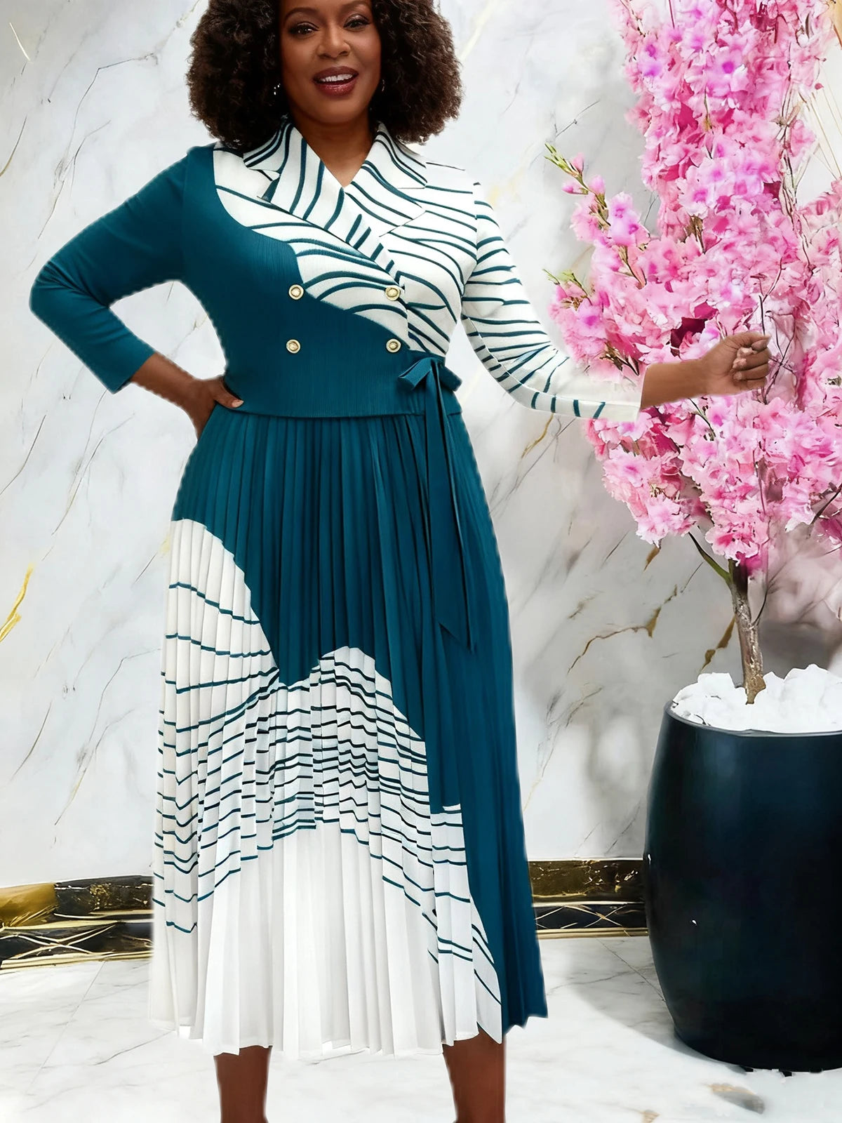 Dashiki Print Kaftan Dress