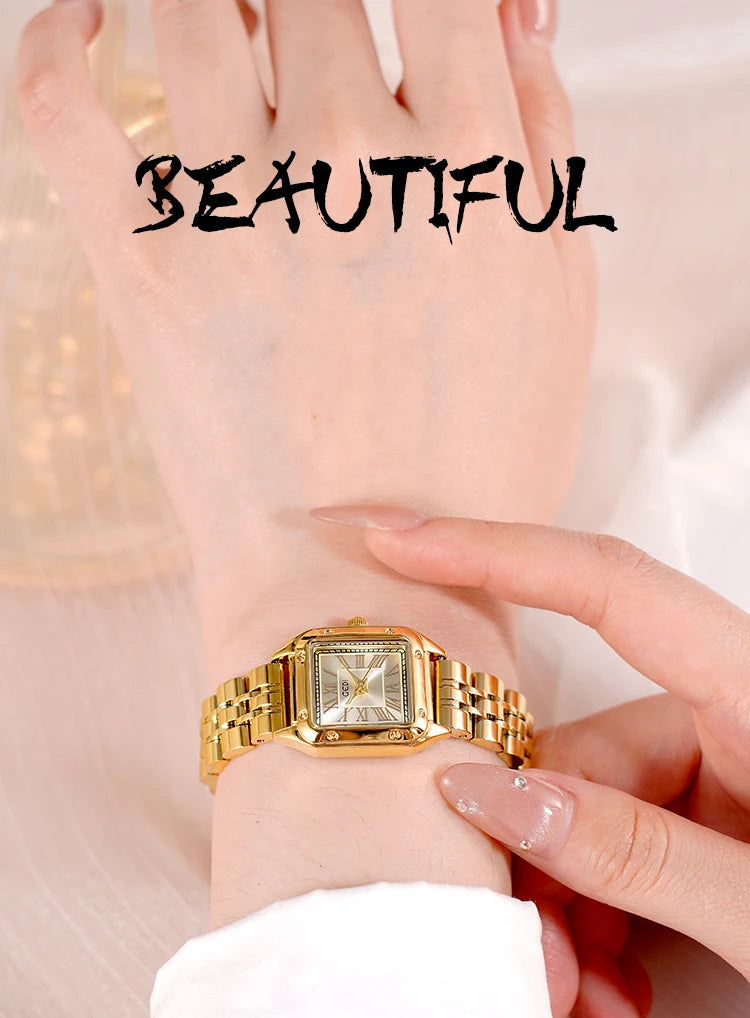Vintage Square Quartz Women's Watch