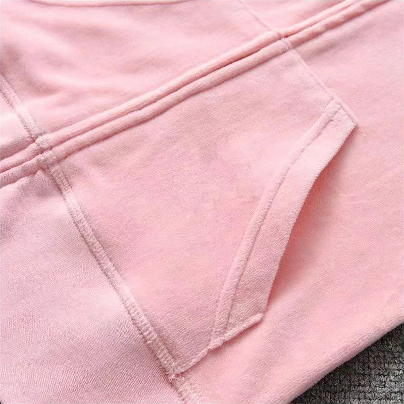 Soft Velvet Hooded Two Piece Tracksuit Set for Women