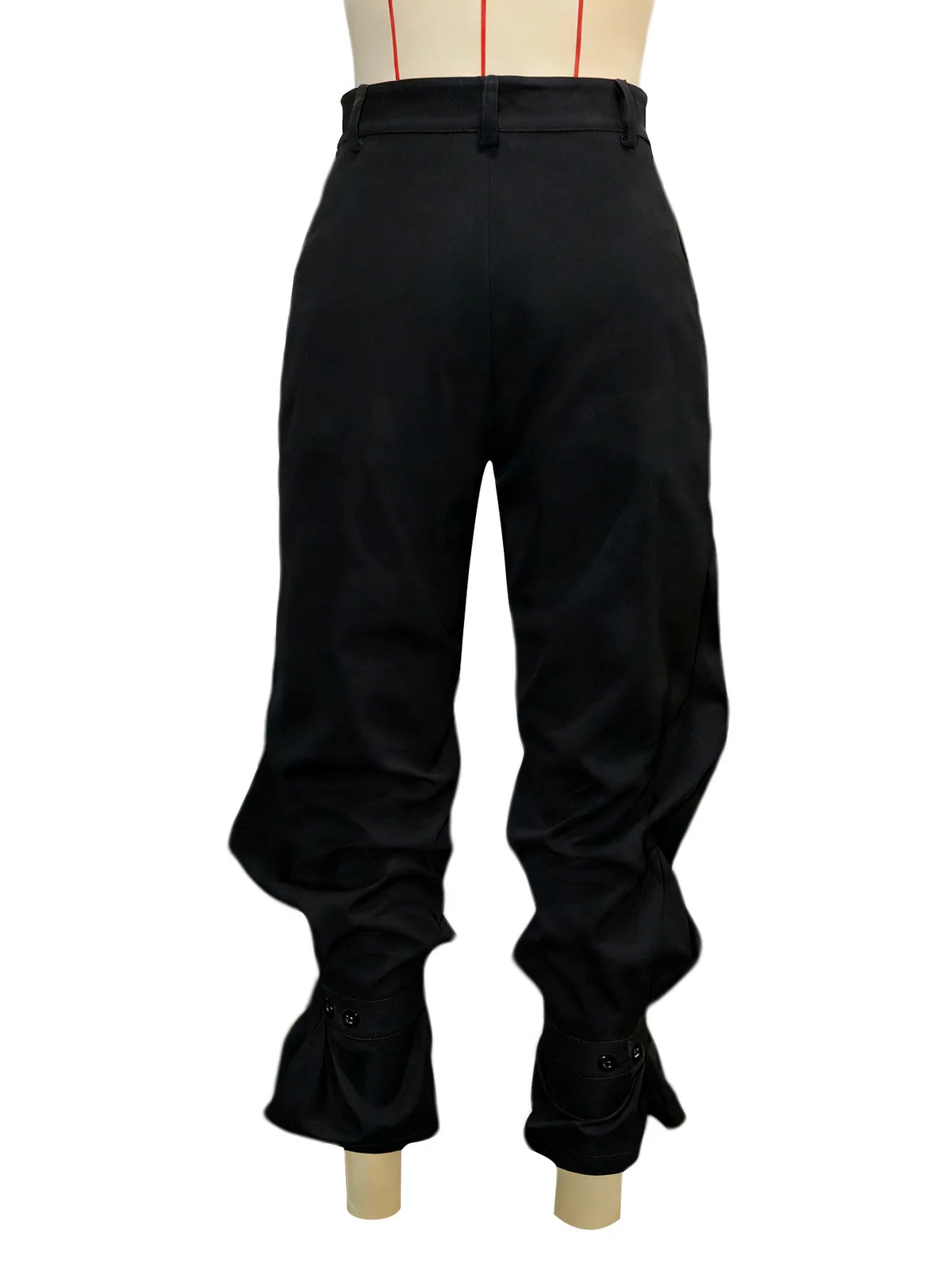 Ruched Stretch Wide Leg Casual Work Trousers for Women