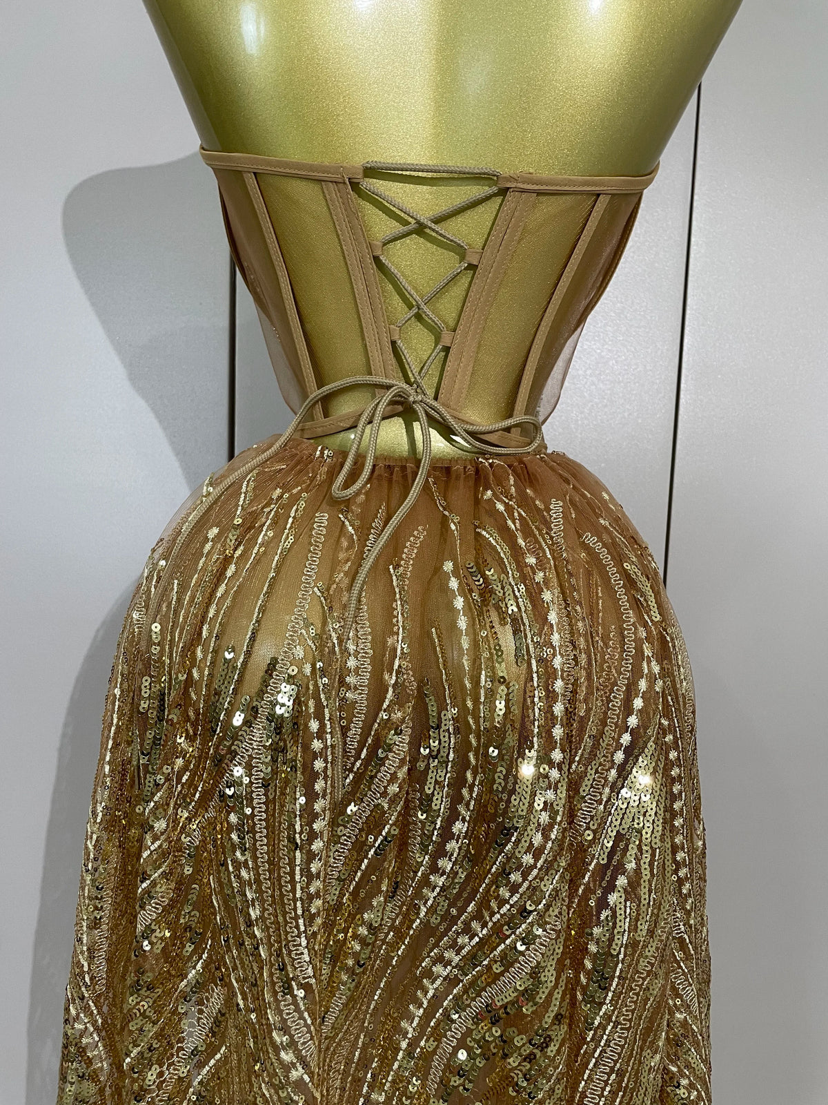 Elegant Sparkly Diamond Sequins Sexy Strapless See-Through Long Dress Women Evening Birthday Party Dress Nightclub Stage Costume