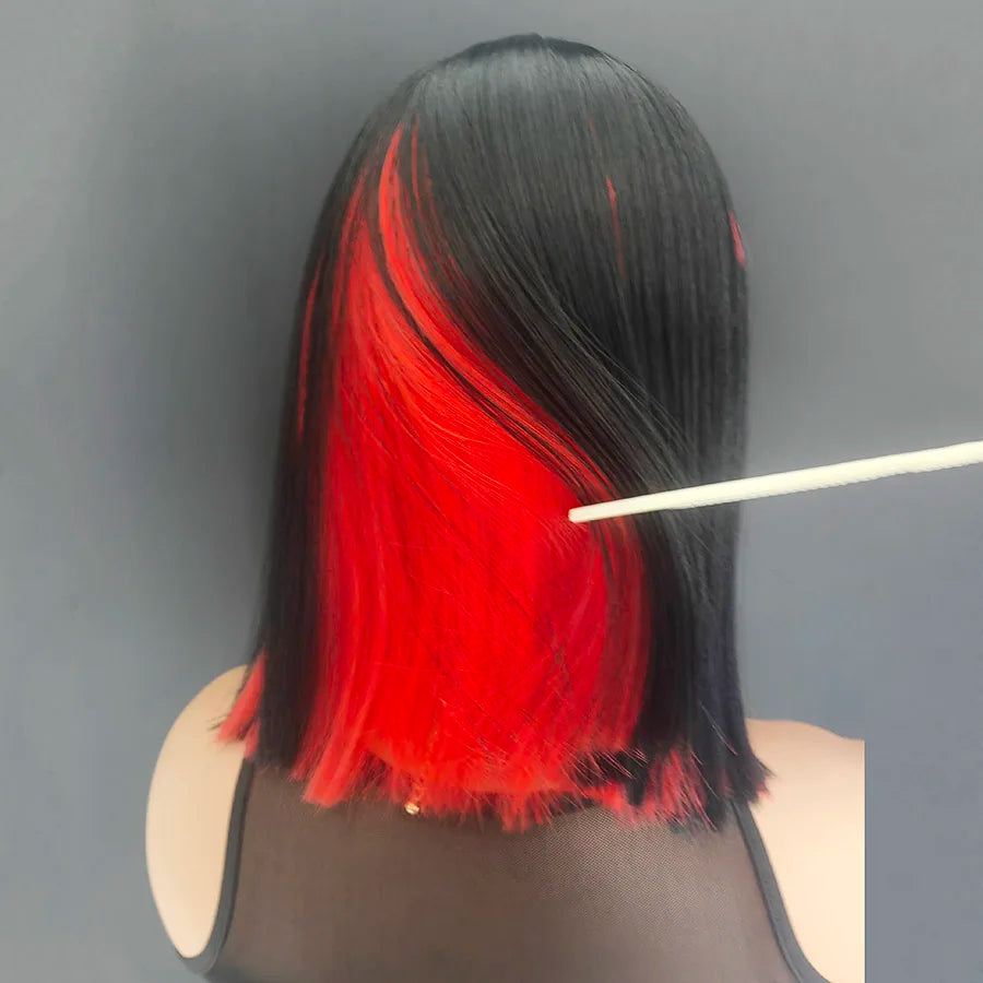 Short Straight Ombre Pink Synthetic Bob Wig For Women