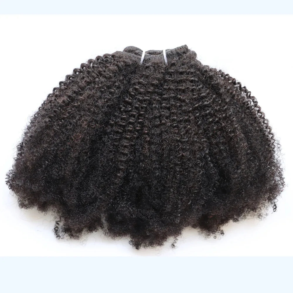 4C Afro Kinky Curly Clip In Human Hair Extensions for Women