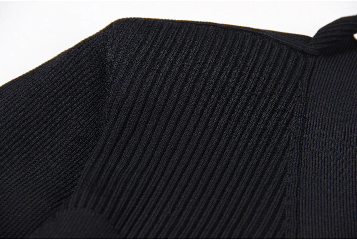 High-end Spring and Autumn New Fashion Women's Knitted Jacket Slim Elegant Commuter Knitted Top Cardigan Hidden Button Sweater