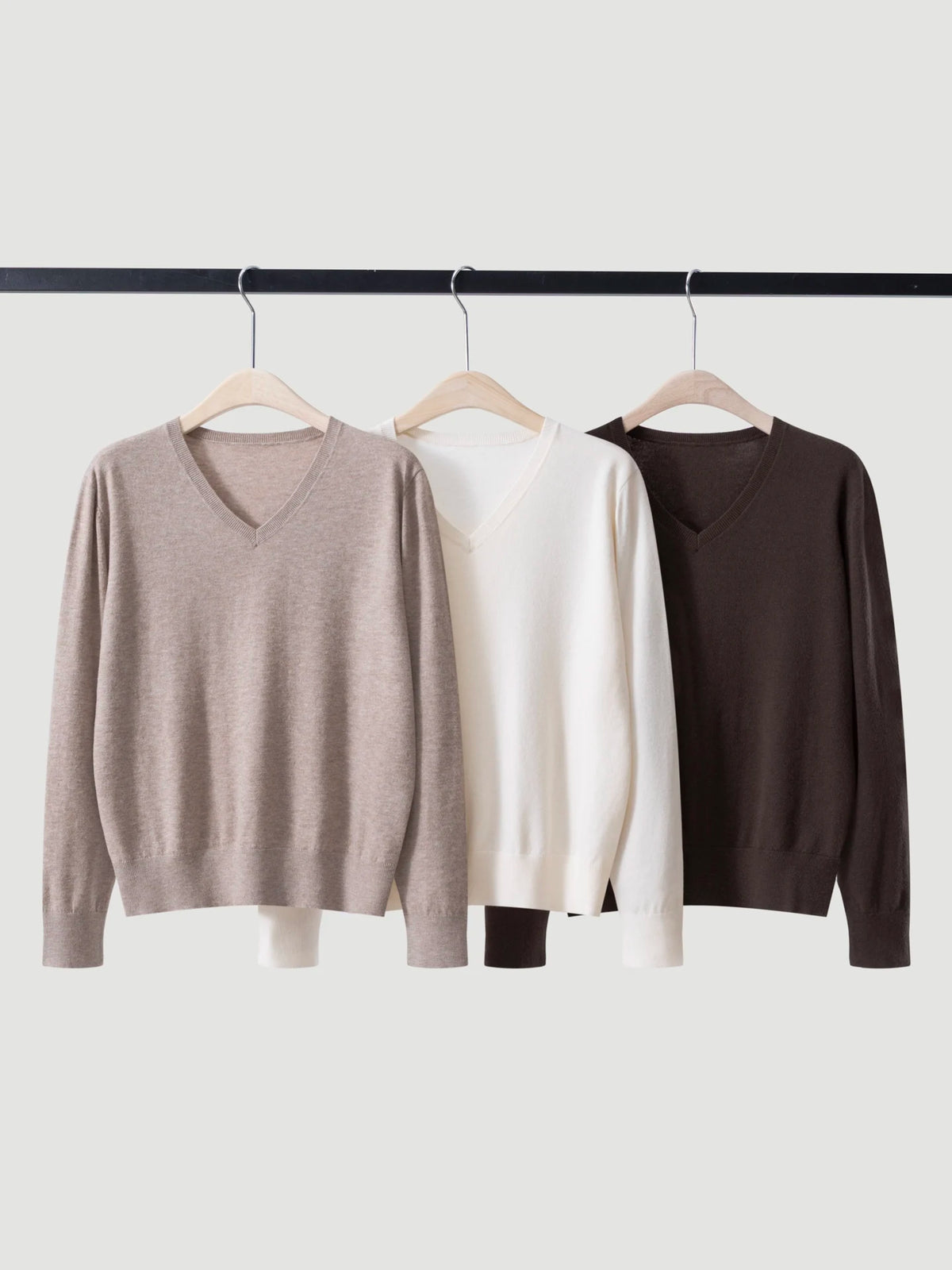 Cozy Soft V Neck Casual Loose Fit Knit Pullover Sweater For Women