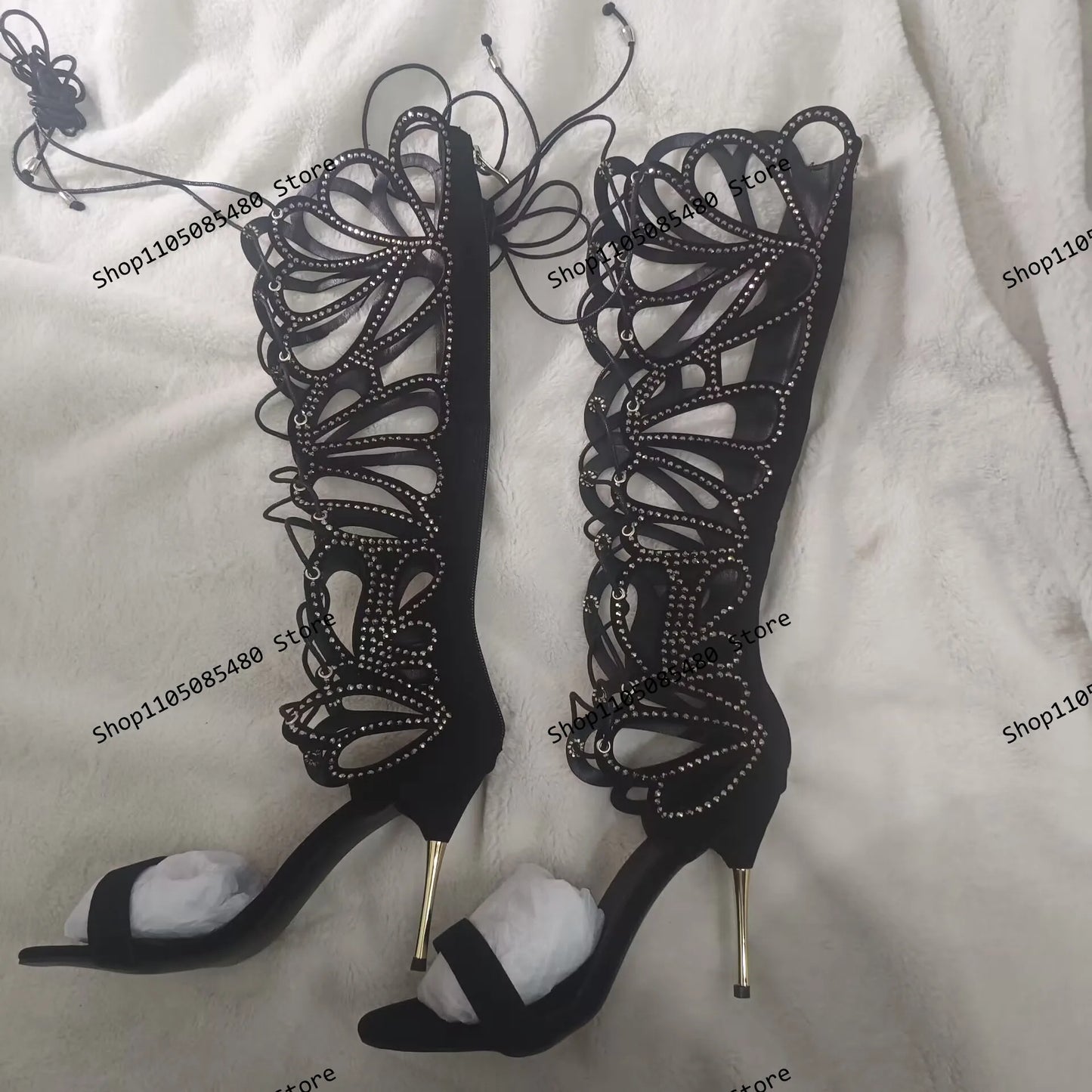 Lace Up Gladiator Stiletto Sandals