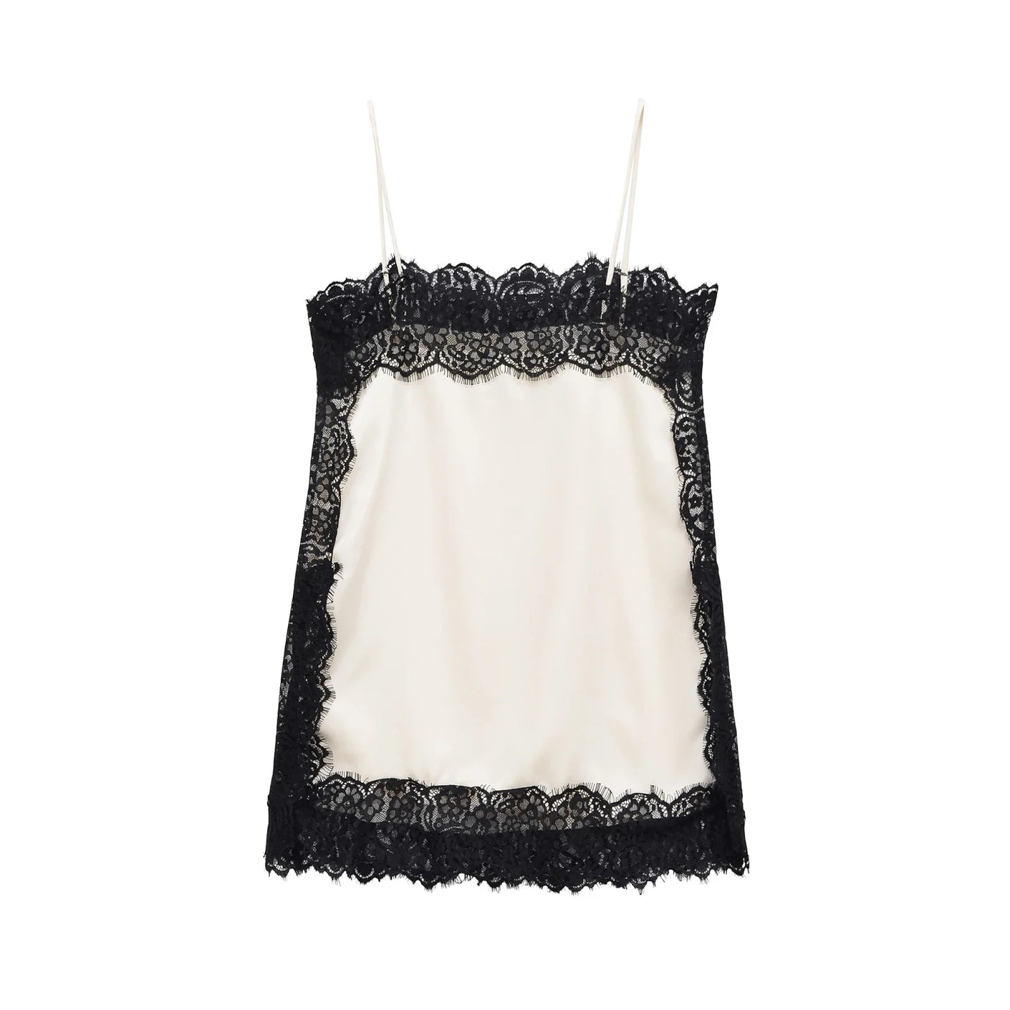 Slim Sling Backless Satin Lace Evening Camisole for Women