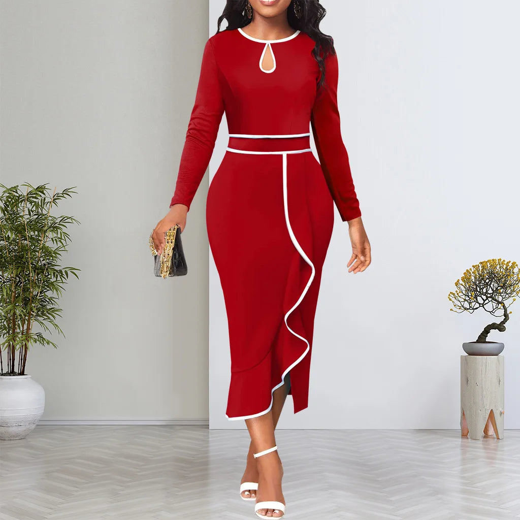 Sexy Fashion Lotus Leaf Women's Dress JX5773