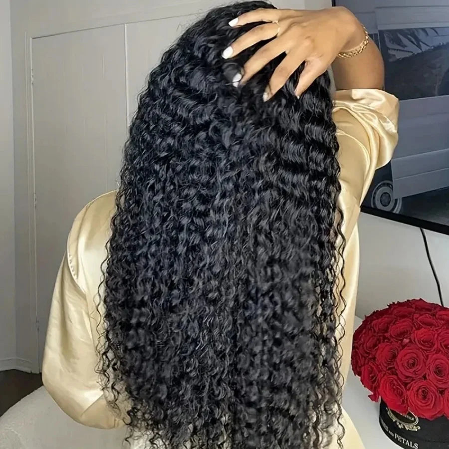 Luxurious Deep Wave Curly Lace Frontal Wig For Women