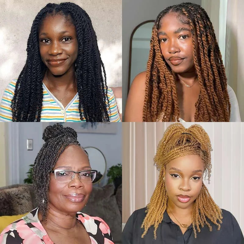 Natural Afro Kinky Bulk Braiding Hair Extensions for Women
