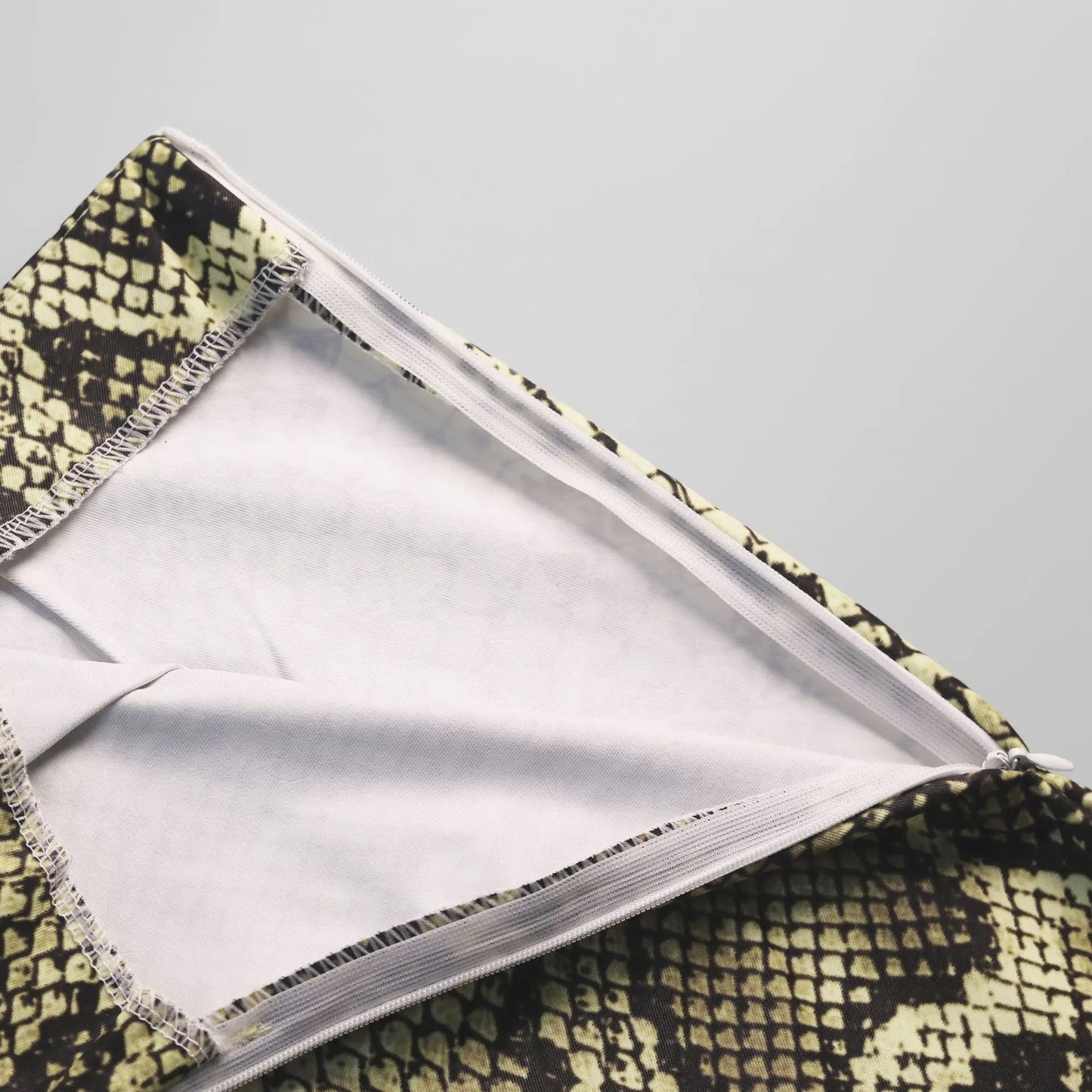 Snakeskin Patchwork High Waist Skirt