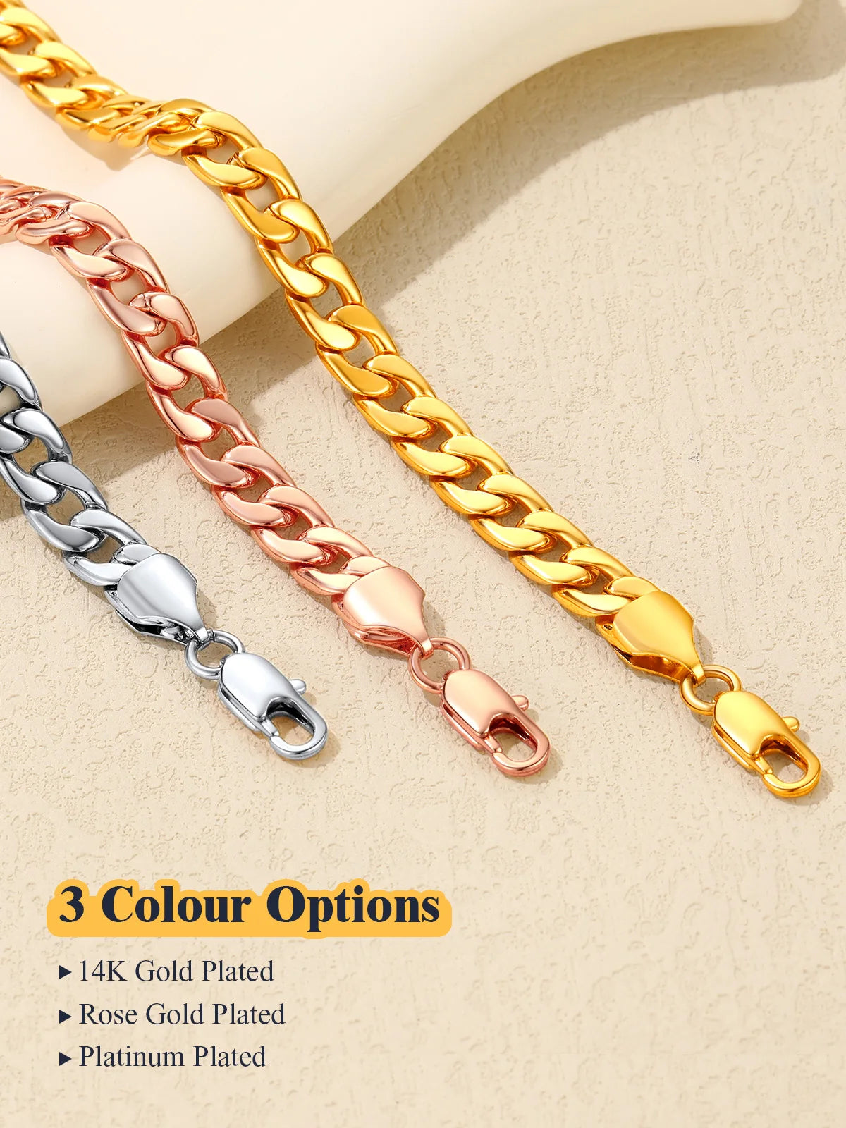 Waterproof 7mm Cuban Chain Anklet