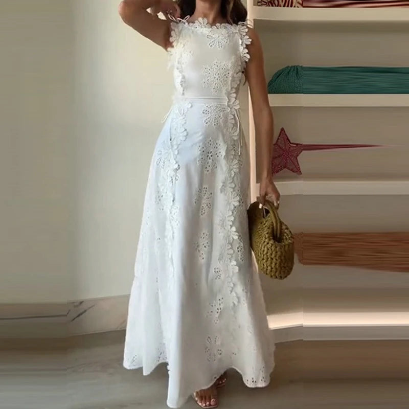 Lace Jacquard Banquet Dress