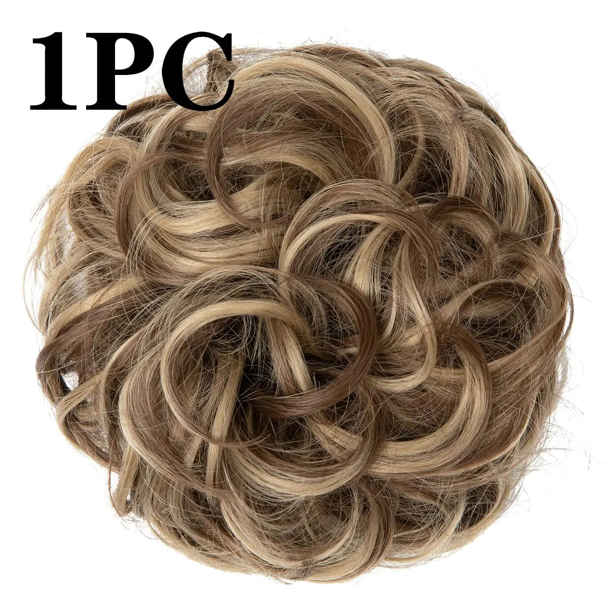 Wavy Curly Human Hair Messy Bun Hairpiece for Women