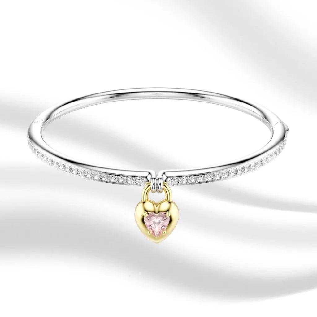 Elegant Gold-Plated Mixed-Cut Crystal Pendant Necklace for Women