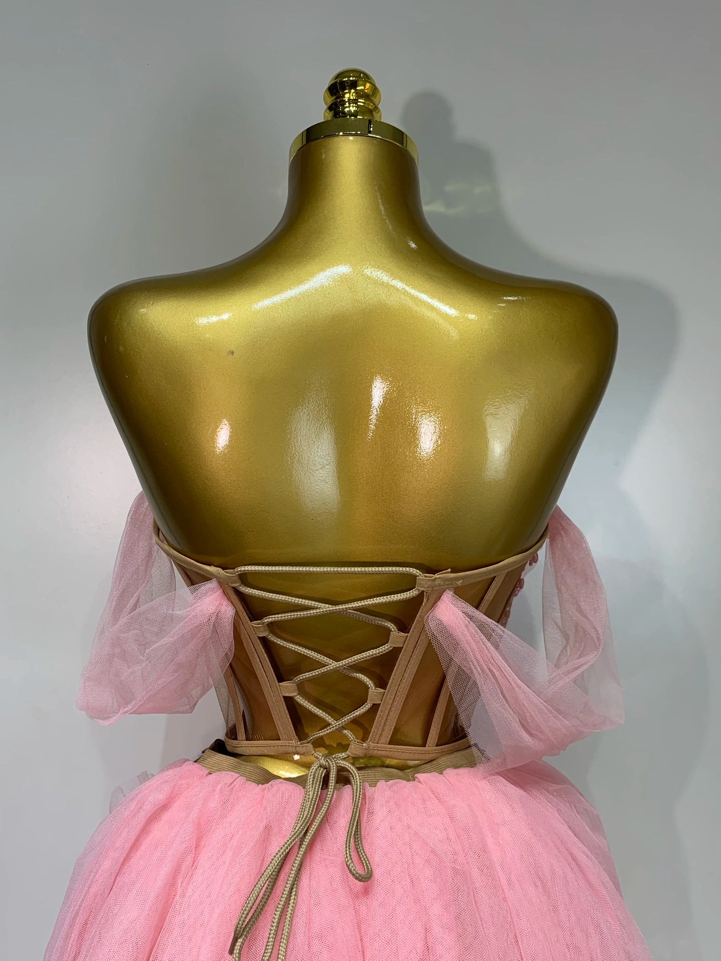 2025 New Arrived Sexy Cute Mesh Tops Skirt 2 PCS Set Women Celebrate Party Birthday Nightclub Performance Stage Show Outfit