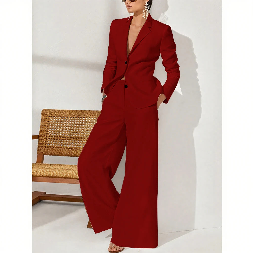 Summer Linen Women Pants Sets White Fashion Notch Lapel Single Breasted 2 Piece Elegant Chic Daily Casual Office Female Suit