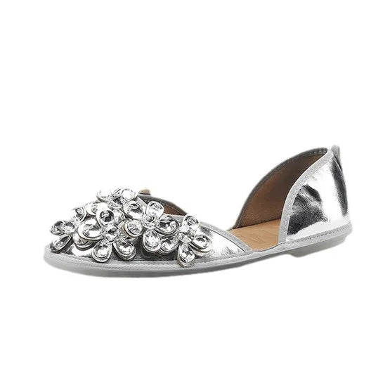 Luxurious Rhinestone Square Toe Slip On Mules for Women