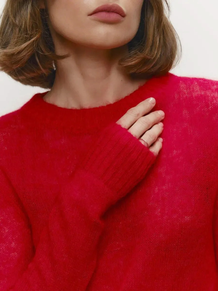 See Through Mesh Knit Sweater