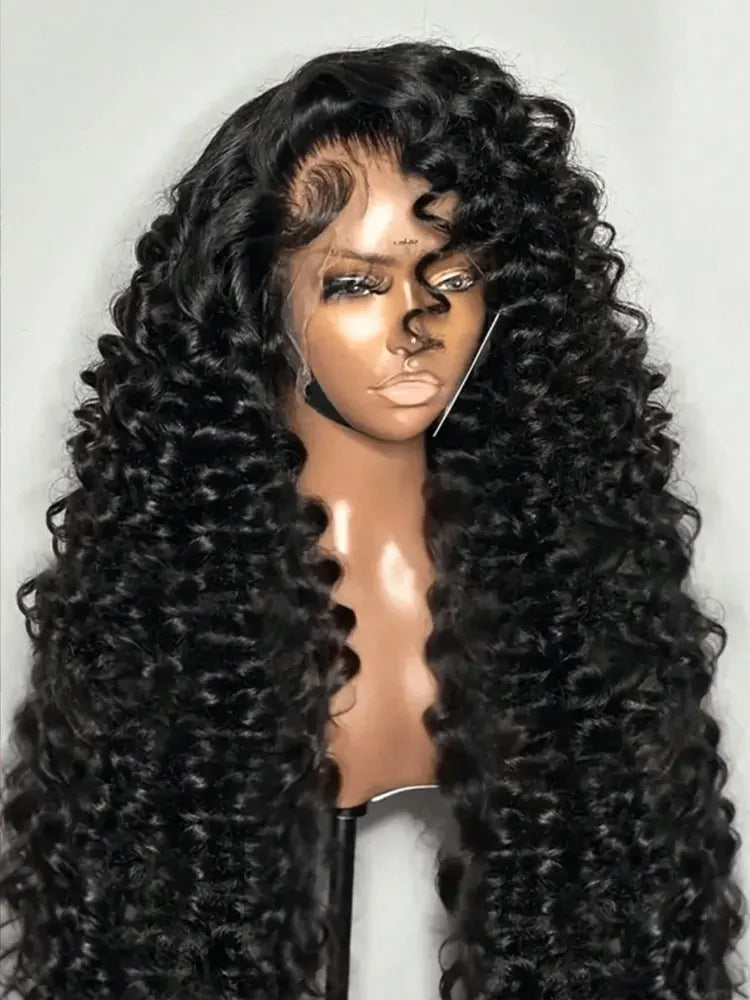 Deep Wave Preplucked Lace Front Human Hair Wig For Women