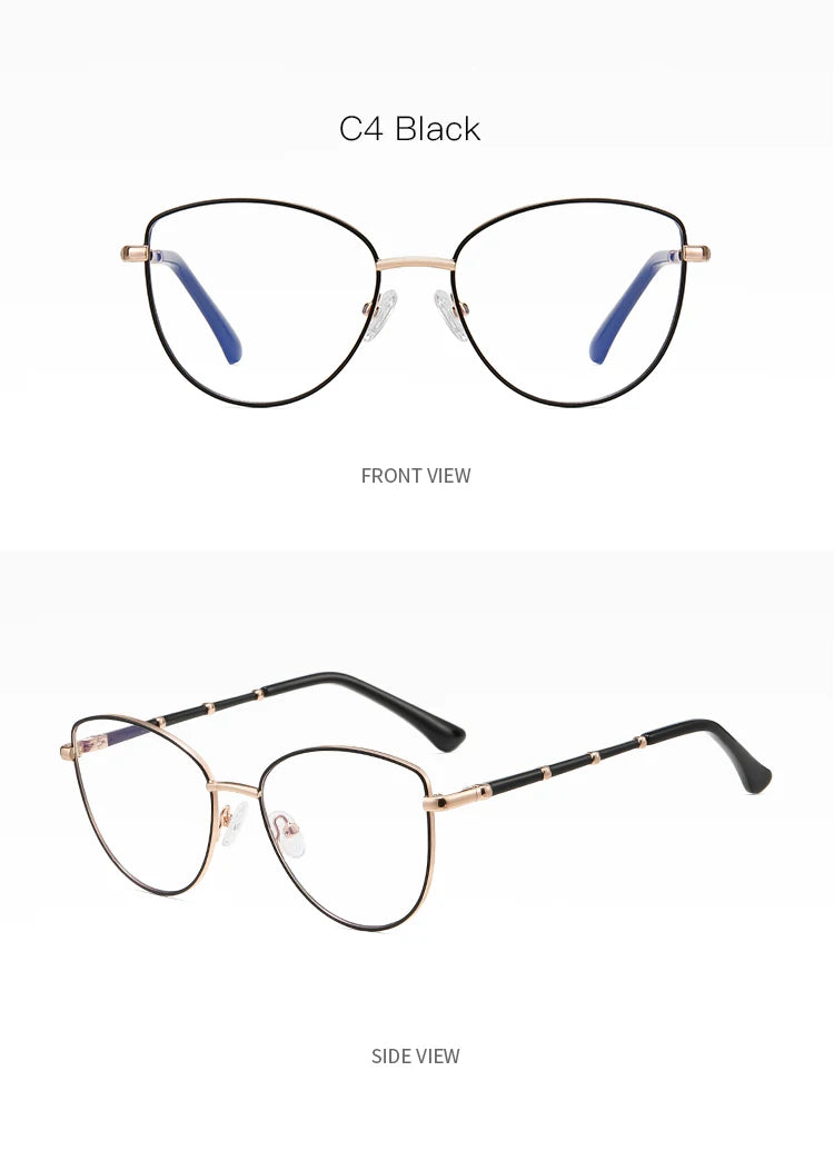 Spring Hinge Cat Eye Prescription Glasses for Women
