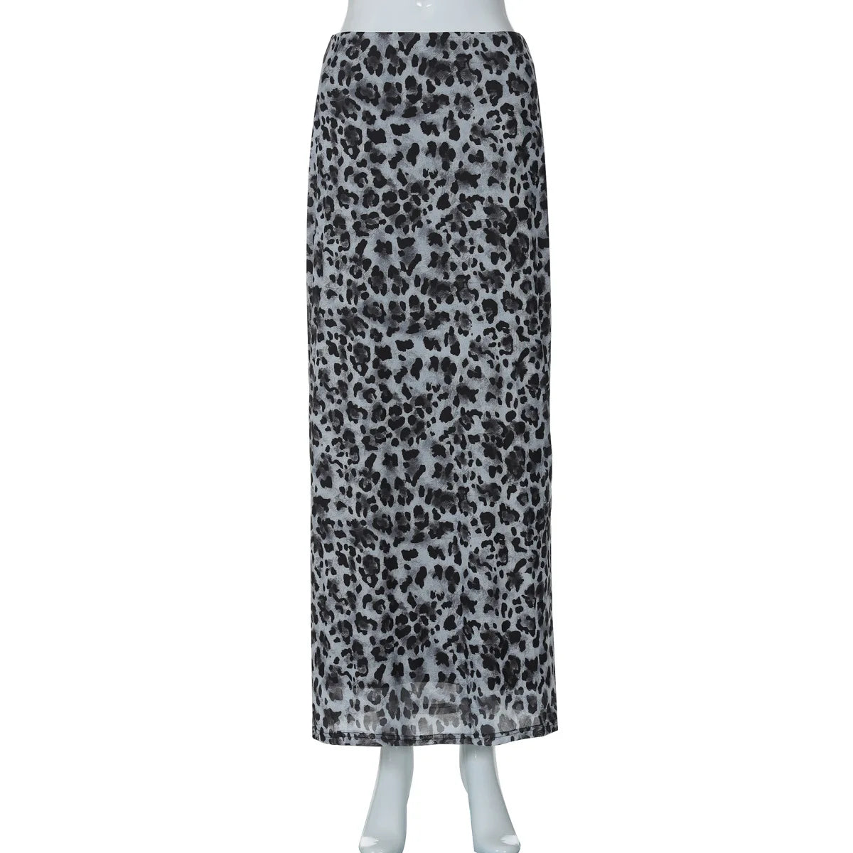 Elegant High Waisted Leopard Print Slim Skirt for Women
