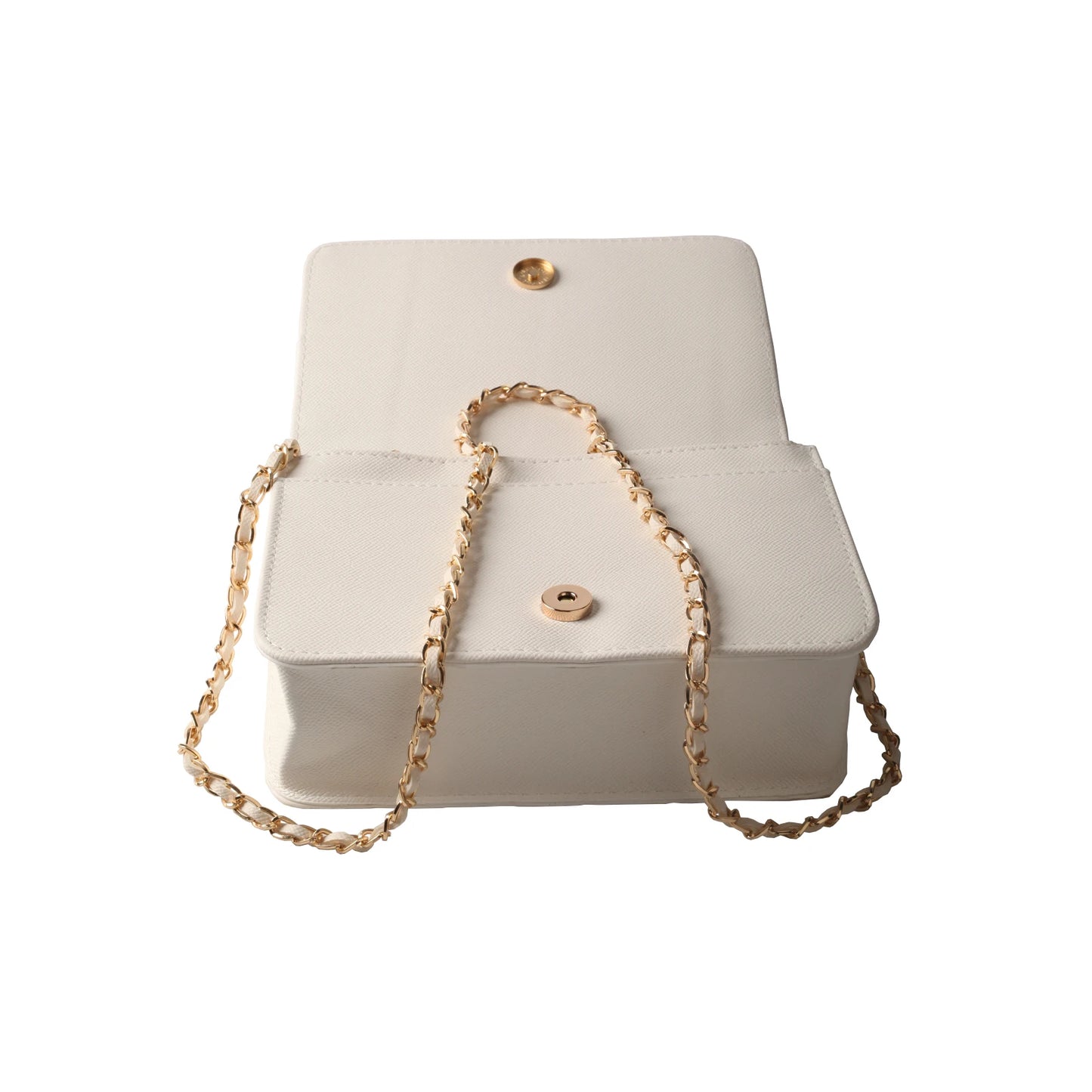 Square Letter Print Faux Crossbody Bag