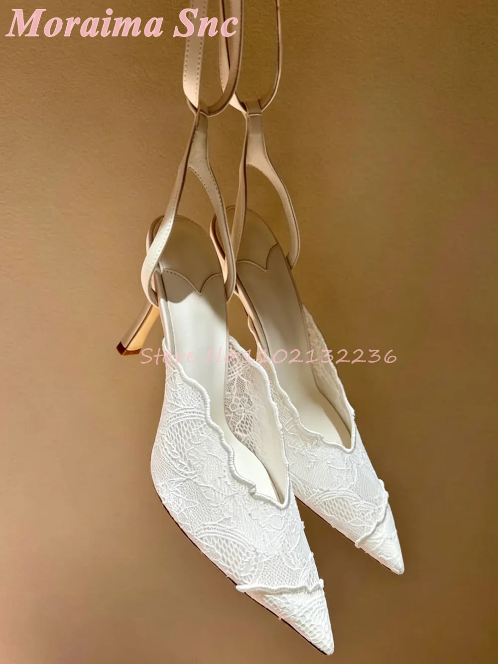 Satin Pointed Toe Ankle Strap Sandals