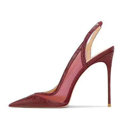 Elegant Pointed Toe Narrow Band Buckle Pumps for Women