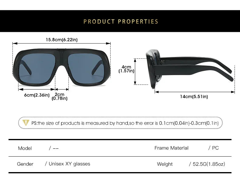 Oversized Square Gradient Sunglasses