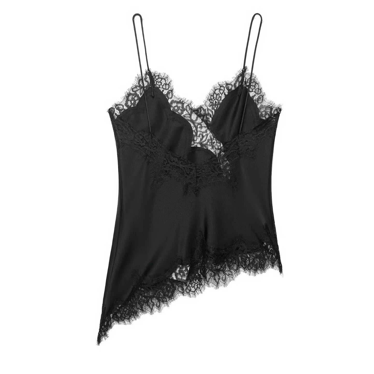 Elegant Lace Backless Asymmetrical Sleeveless Camisole for Women