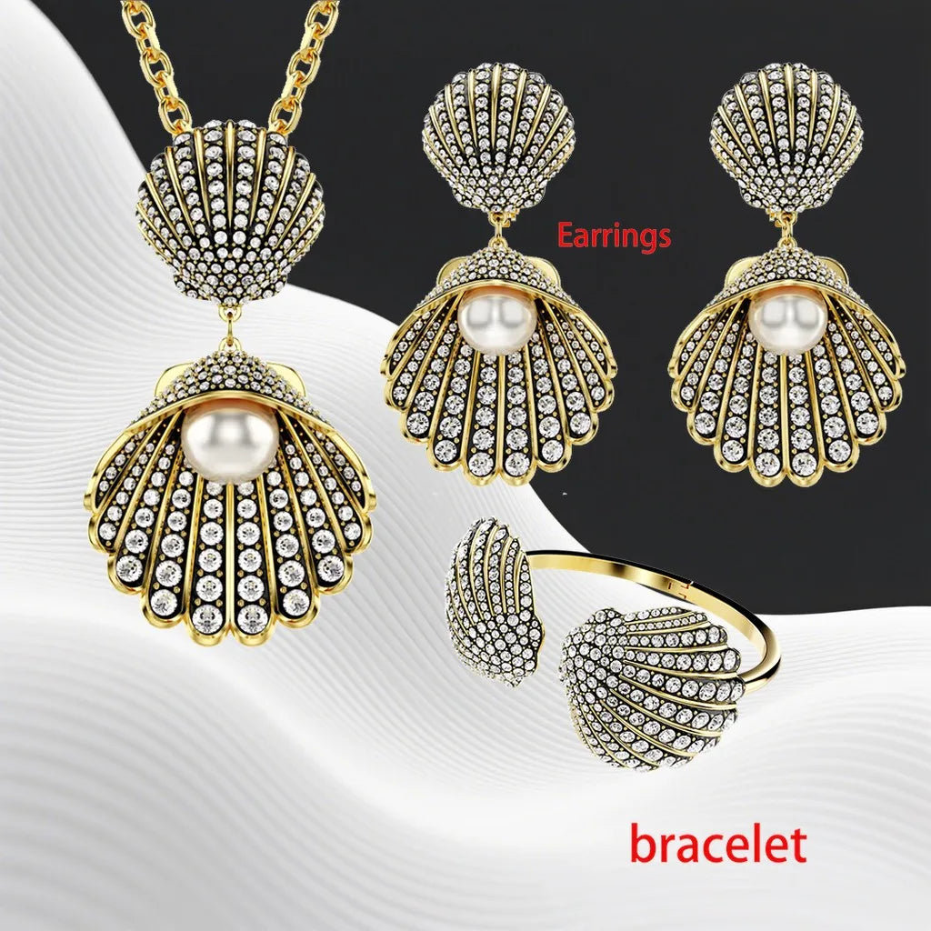 Crystal Necklace And Earrings Set