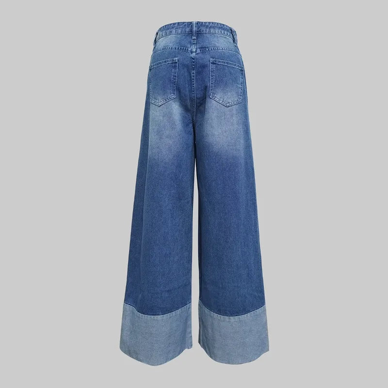 Beautyblue Jeans Women Long Pants Elegant Zipper Jean Pants 2025 Summer Multi-pocket Bottom Denim Ankle Straight Length Trousers