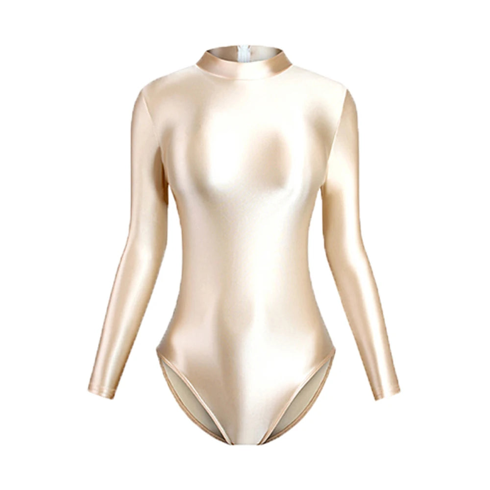 Silky Glossy One Piece Swimsuit