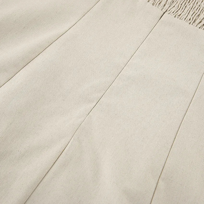 Solid Color Strapless Sleeveless Pocket Dress for Women