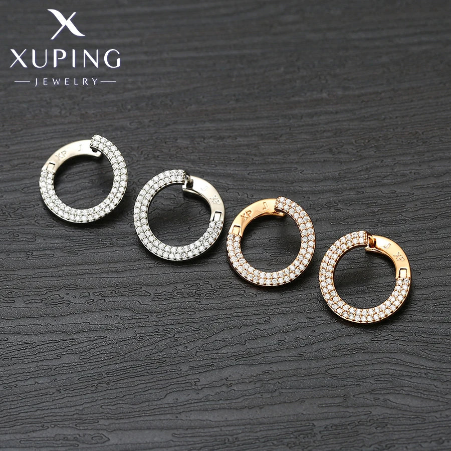 Gold Tone Copper Alloy Hoop Earrings