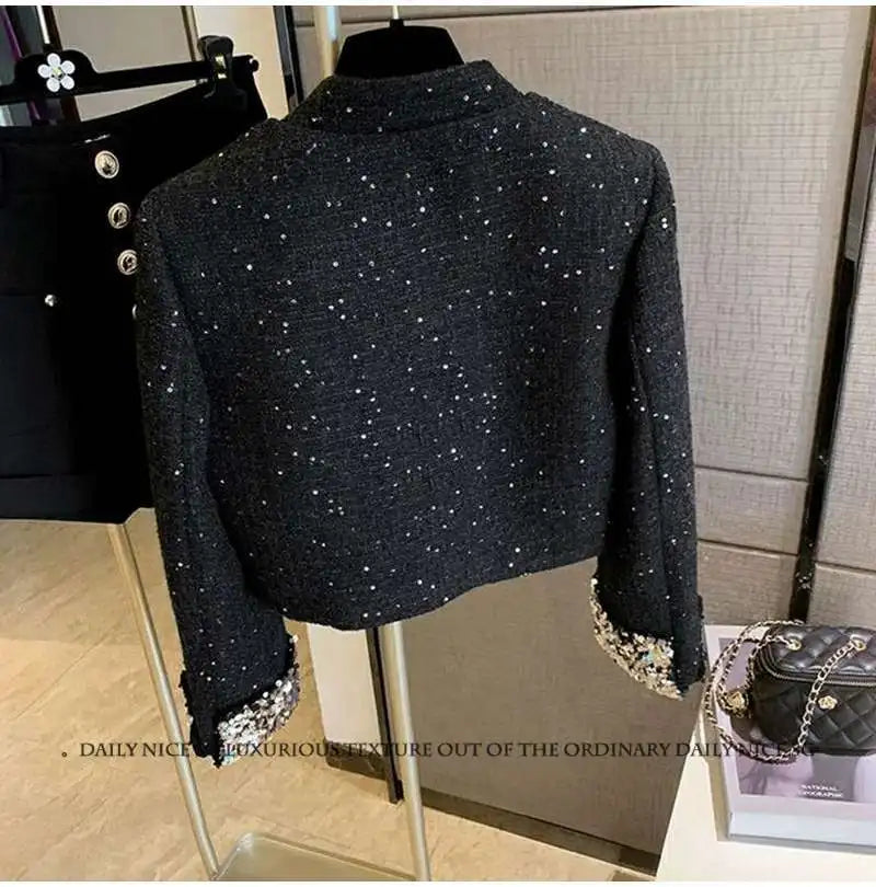 Elegant Single Breasted Cotton Blend Jacket For Women