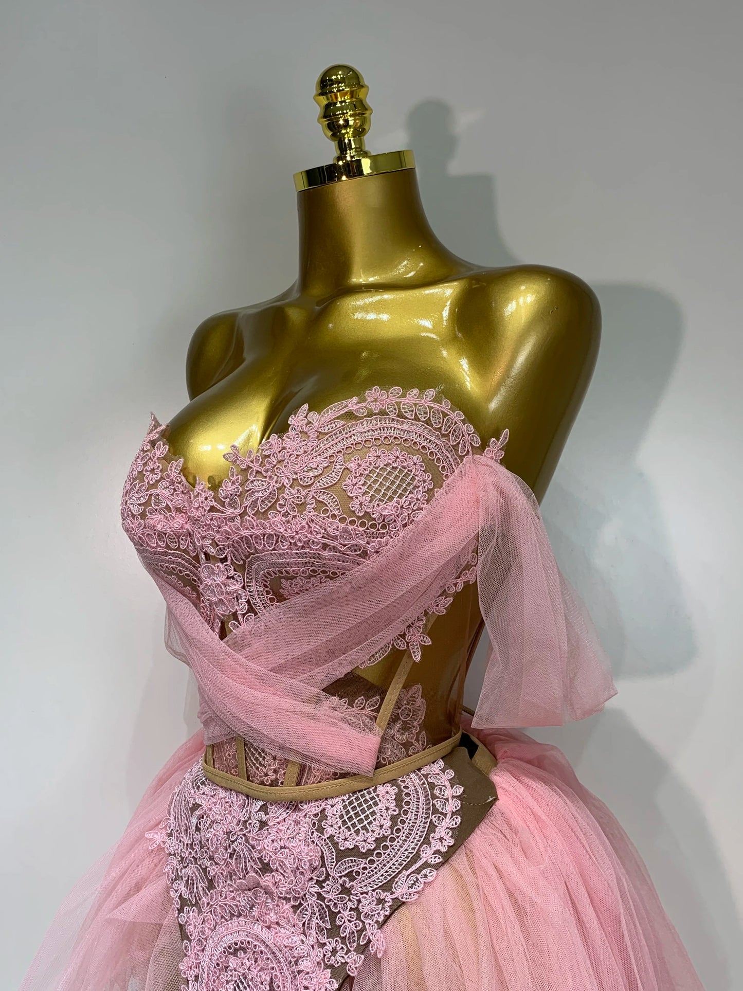 2025 New Arrived Sexy Cute Mesh Tops Skirt 2 PCS Set Women Celebrate Party Birthday Nightclub Performance Stage Show Outfit