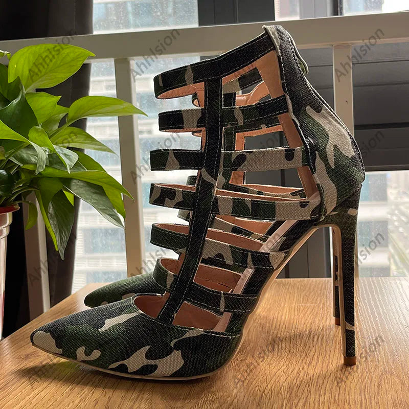 Elegant Pointed Toe Back Zipper Stiletto Pumps For Women